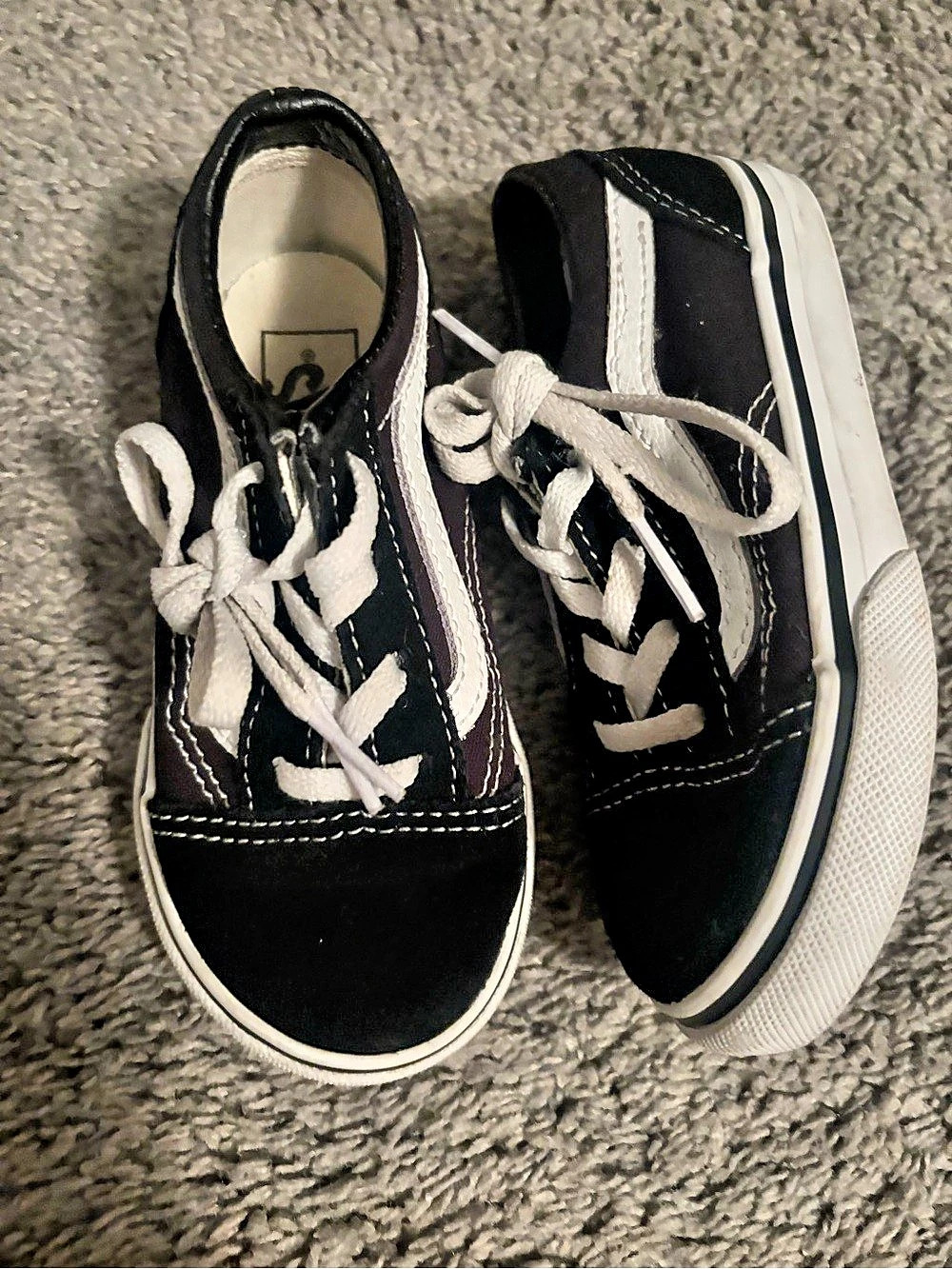 Vans Kids Old Skool Black & White Sneakers
